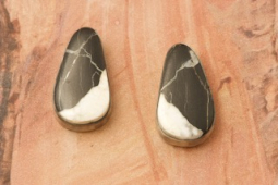 Genuine White Buffalo Turquoise Sterling Silver Earrings